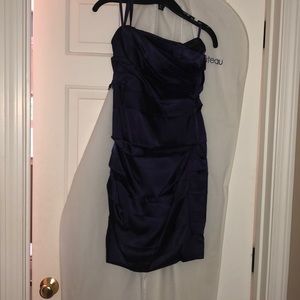 Purple Strapless formal dress
